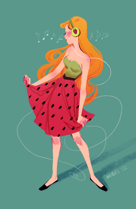 andells:jonesyp’s strawberry girl character!!weee i hope you dig hehe this was fun!