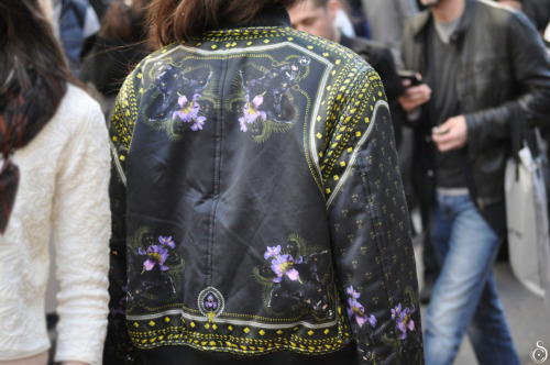 mrtuft: Joan Smalls in Givenchy Jacket After D&amp;G Fashion Show - Milan Fashion Week Photo by 