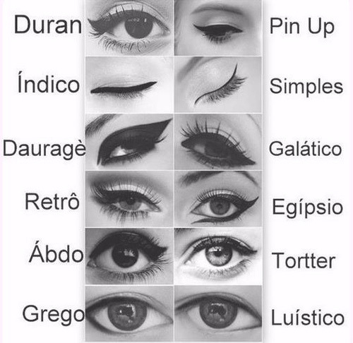 sociallyawkwardbucket:  spookyhouse:  duran and pin up are my favorite styles = u =  Yeah mine’s a combination of duran and pin up. I just basically refer to it as ‘cat eye’ tho. 
