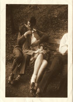 1940to1949:  carouselwaltz:  My absolute favorite photo of my grandmother with a past boyfriend in college. 1946.   #amore d'altri tempi.