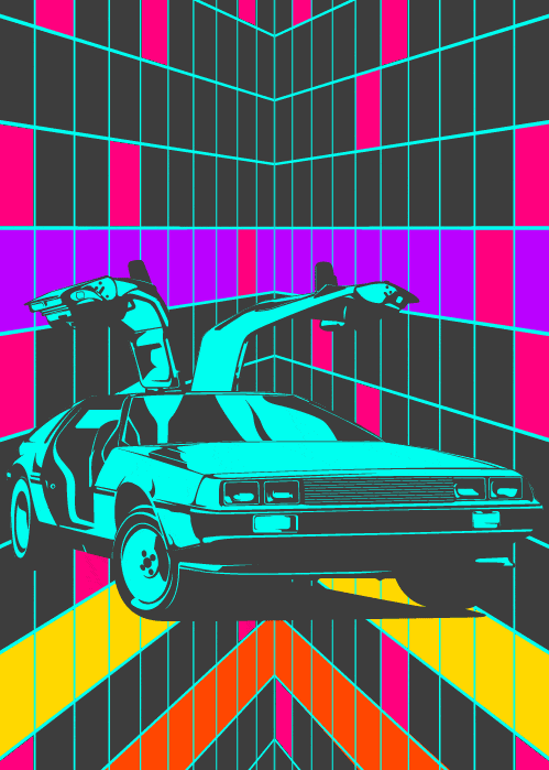gifmovie:  DeLorean DMC-12 / Back to the Future / Vector GIFs 