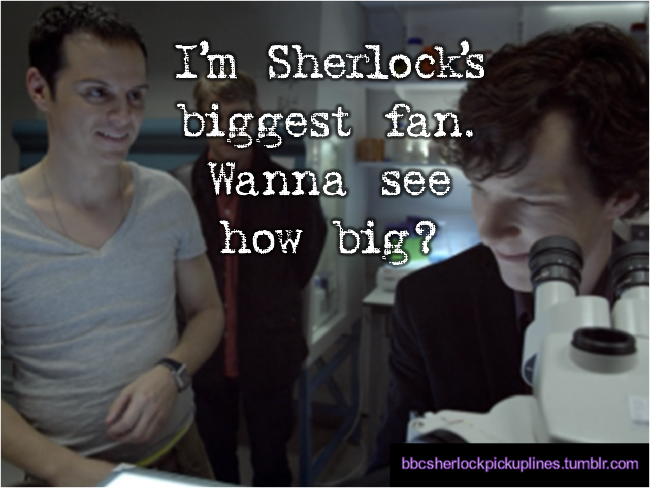 &ldquo;I&rsquo;m Sherlock&rsquo;s biggest fan. Wanna see how big?&rdquo;