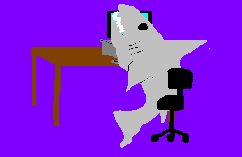 Shark sits at his computer. &ldquo;holy fucking shit are you serious?? wow.. ok firstly, Double 
