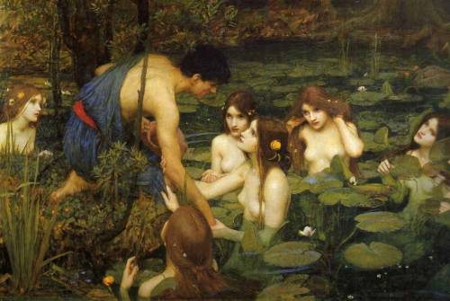 artandopinion:  Hylas and the Nymphs 1896 John William Waterhouse 