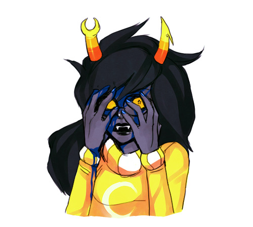 so I was lurking the log for some potential panels to drawwhen I stumbled upon a bloody Vriska and m