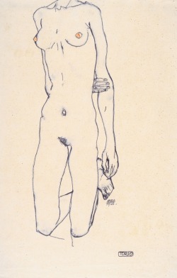 egonschiele:  torso eines knienden Mädchens - 1913 egon schiele 