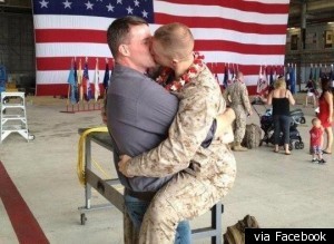 gaywrites:  Brandon Morgan, the Marine in this photo, says of its viral popularity: