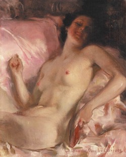 Howard Chandler Christy, Portrait Of A Nude Woman In Repose