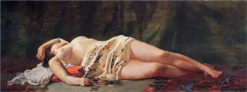 Porn Pics Frederic Bazille, Reclining Nude,
