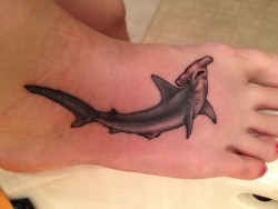 fuckyeahtattoos:  Hank the Hammerhead shark!