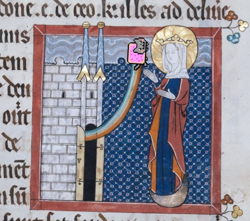 VARIATIONS SUR LE NYAN CATBodleian, MS. Auct. D. inf. 2. 11, fol. 59vGenesis 9,12: And God said, Thi