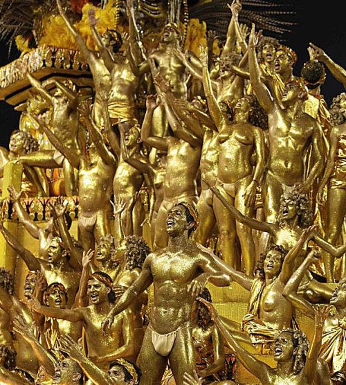 Golden Nudes : Vila Isabel samba school float porn pictures