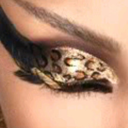 ajscorner:  Makeup Magic If you’re going to look at something use your “cat eye” (in my Martin voice) Leopard print eye shadow design. Make up is art! 