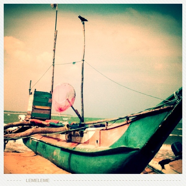 Fishing boat at arugum bay, sri lanka