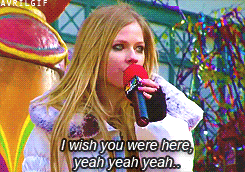 popgifs-blog1:  Avril performing Wish You Were Here on a parade (x) 