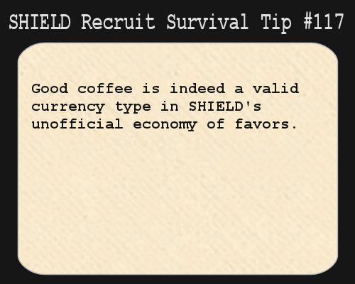 Survival Tips for S.H.I.E.L.D. Recruits Tumblr_m07a5gYXCG1rozv09o1_500