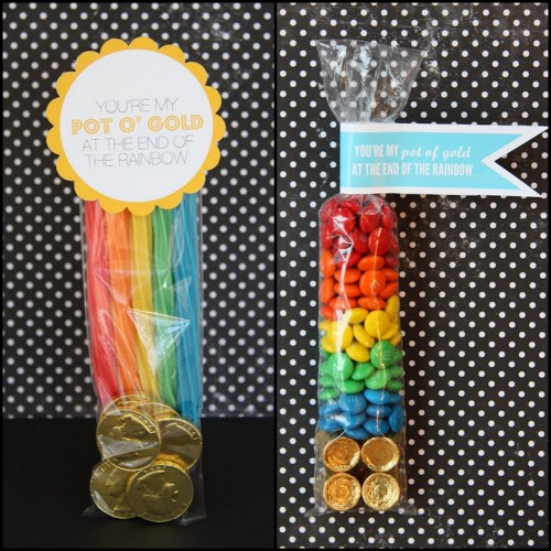 rainbowsandunicornscrafts:DIY Pot of Gold at the End of the Rainbow with Free Printables. Tutorials 