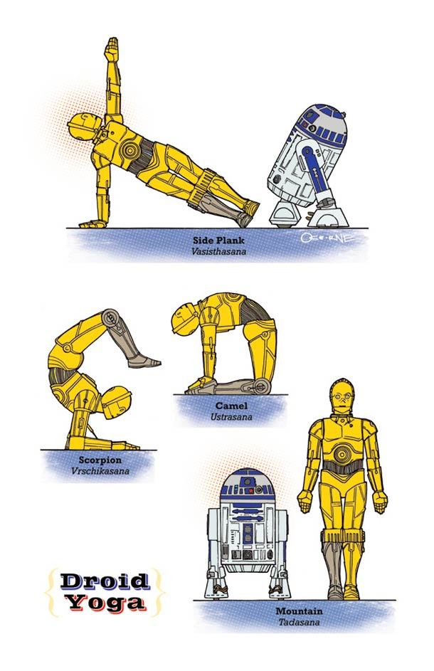 nerdpride:  Yoga Star Wars – The Dark Side of the relaxation  by Rob Osborne