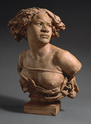 manis6:Inscription reads “Pourquoi! Naître esclave! (Why born a slave?)”