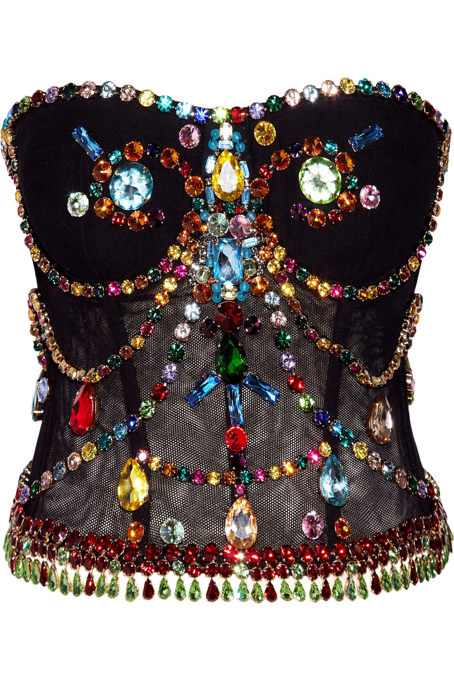 Colourful embellished corset by Dolce and Gabbana...