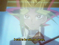 hatterandahare:   —i want to be with you always, even if i don’t get my memory back—me, too…forever. i will give you all my memories.  i think a rewatch of yugioh in the japanese might be in order….  With your roommate, right? &lt;3 &hellip;&lt;3333?