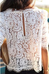 Joy Fannie Sheer Lace Top