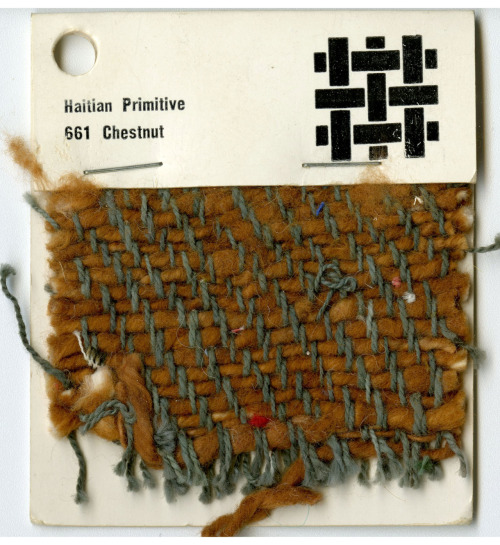 thedesigncenter:Jack Lenor Larsen woven sample -  Haitian Primitive Twill  - Chestnut