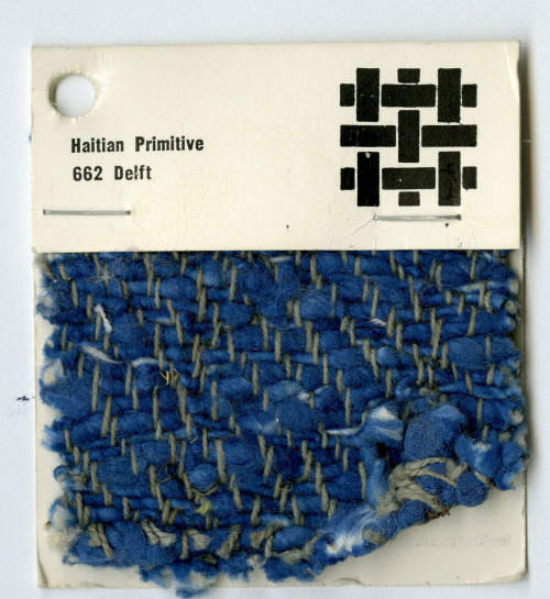 thedesigncenter:Jack Lenor Larsen woven sample -  Haitian Primitive Twill - Delft