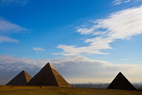 by fabriziogiordano23 on Flickr. The sky over the History, Giza Pyramids, Cairo, Egypt.
