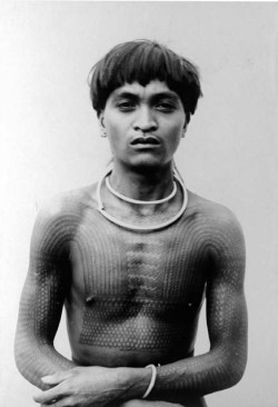 pupuplatter:  “Bontoc Igorot Male with Tattoos,” early 20th century, Peabody Museum. 