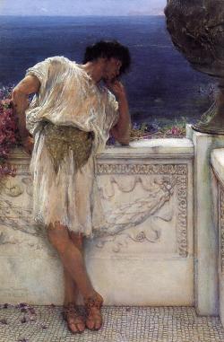 lyghtmylife:  Sir Lawrence Alma-Tadema [Dutch-born English Classicist Painter, 1836-1912] The Poet Gallus Dreaming, 1892 oil on panel Private collection 