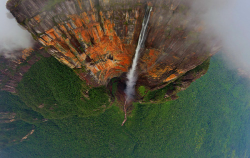 sav3mys0ul:orientaltiger: Aerial panorama of the world’s highest waterfall, Angel Falls, 