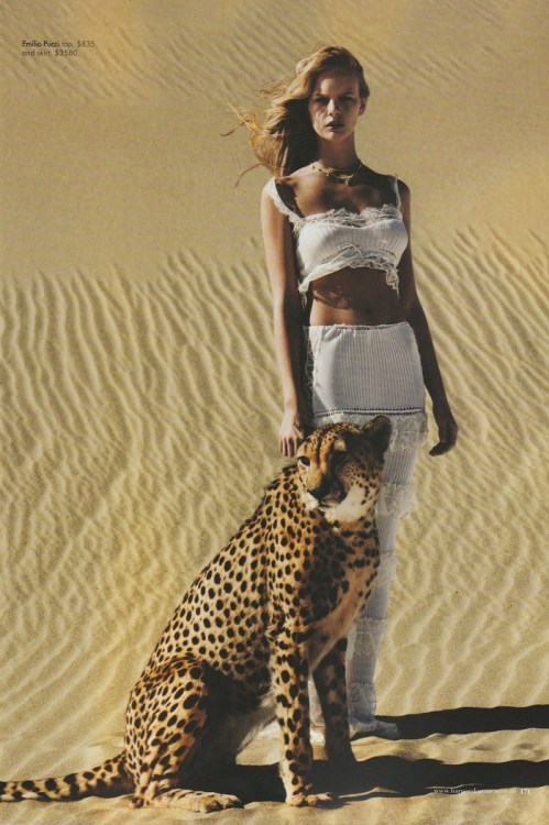 Girl with Cheetah.