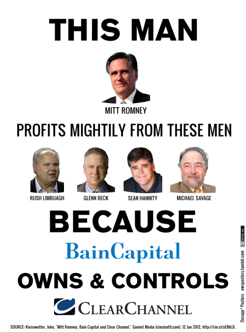 owsposters:Romney Profits Mightily from Right-Wing Radio Download the poster pack
