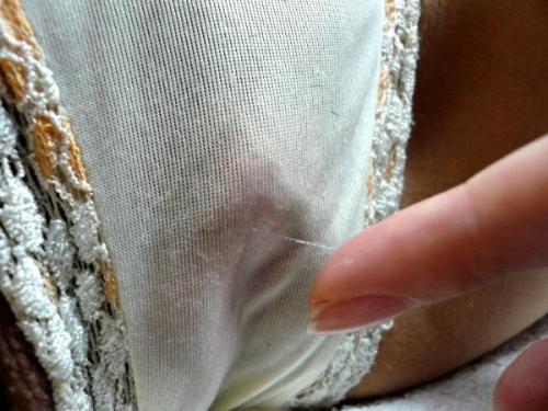 kats-kinx:  Dripping wet through her panties.