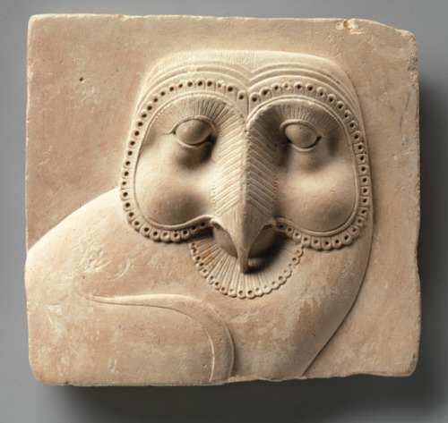 nosuchthingtoday:  Relief Plaque with Face of an OwlEgypt, dating fromm 400–30 B.C