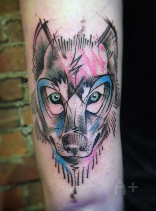 wolftattoos:Arlin at Gastown Tattoo in VancouverMost original wolf tattoo I’ve ever come acros