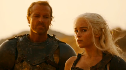 lyannamormonts:  Dany and Jorah, facing trouble in the Red Wastes From the new Game of Thrones trail