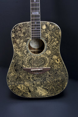 gaksdesigns:  Sharpie guitar illustration