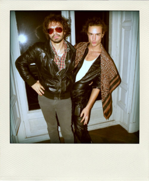 Me taking Olivier Zahm, Acne Furniture Launch in Karl Lagerfelds old Mansion, Paris.