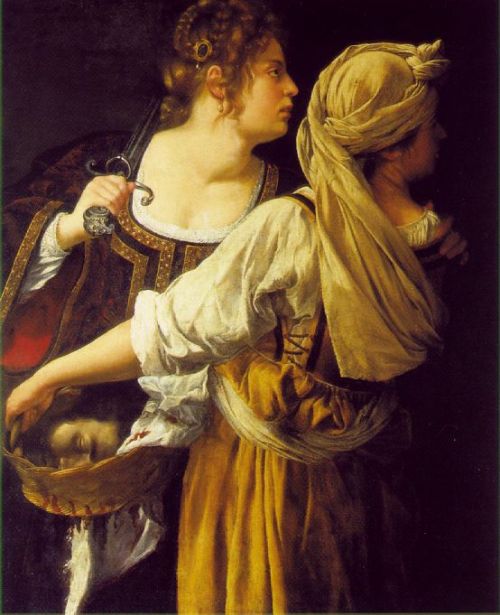 historyofbaroqueart: Judith and her Maidservant by Artemisia Gentileschi Date: 1612-1613