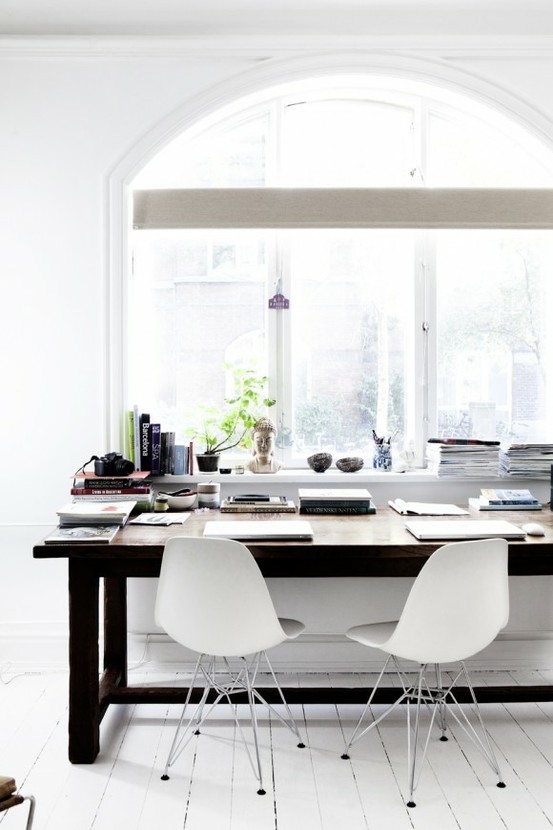 myidealhome:   workspace near a bright window (via home working space) 