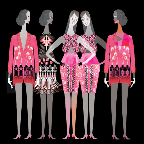 Think Pink! Holly Fulton LFW AW2012