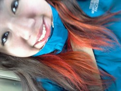 Red orange hair