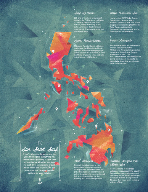 twistedfork: Sun, Sand &amp; Surf A map I made for the Navigator magazine at the recently concluded