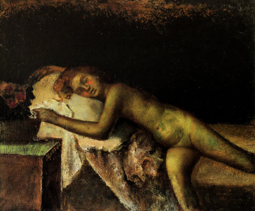 cavetocanvas: Balthus, Reclining Nude, 1983