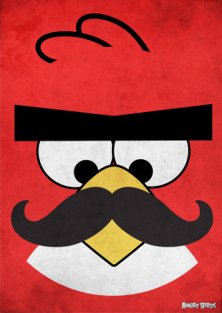 svalts:  Moustache Angry Birds - by Emrah Eski (via: koldunkisloty) 