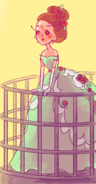 isthatwhatyoumint: quick concept art for abigail, the princess for my little mermaid comic u wu