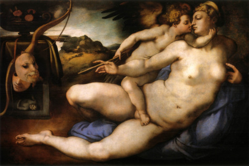 Venus and Cupid, by Pontormo after a design by Michelangelo Buonarroti, Galleria dell'Accademia, Flo
