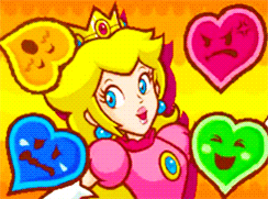 trinitybit:  the many emotions of super princess peach &gt;w&lt; 